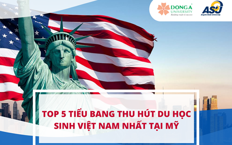 Top 5 Tiểu bang thu hút Du học sinh Việt Nam nhất tại Mỹ